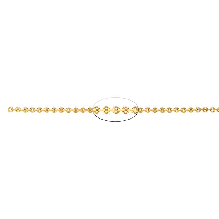 14/20 Yellow Gold-Filled 2.7mm Long & Short Chain, By the Foot