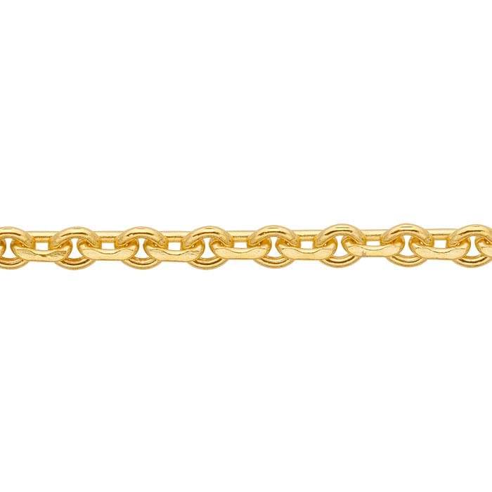 14/20 Yellow Gold-Filled 2.7mm Long & Short Chain, By the Foot