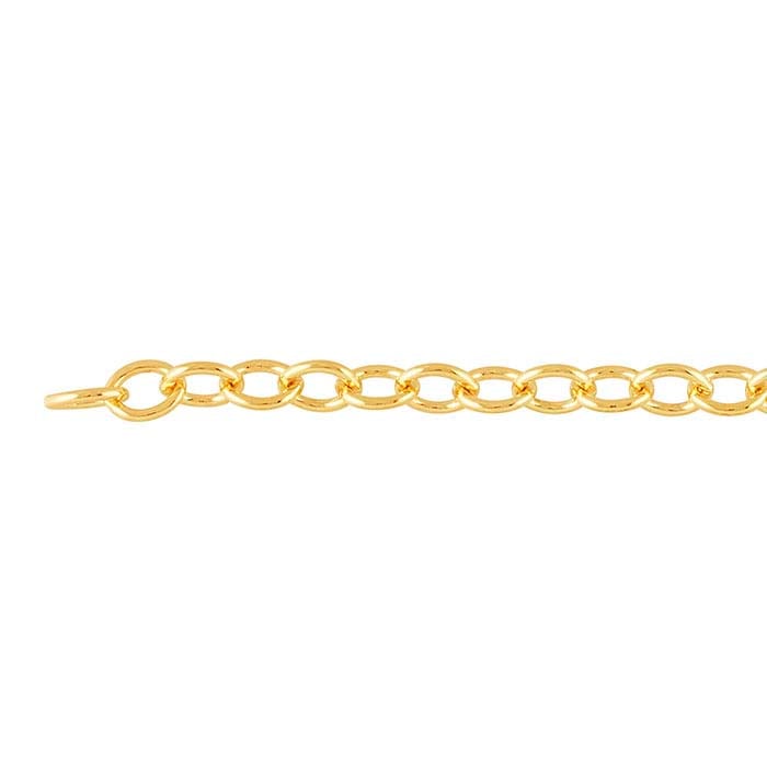 14/20 Yellow Gold-Filled Oval Cable Chain, By the Foot