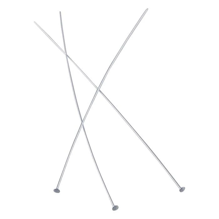 Sterling Silver Domed Head Pin, 0.51mm, 3/4-Hard