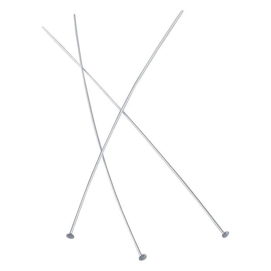 Sterling Silver Domed Head Pin, 0.51mm, 3/4-Hard