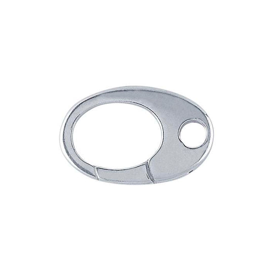 Chiusura a scatto ovale in argento sterling 19,2 x 12,3 mm