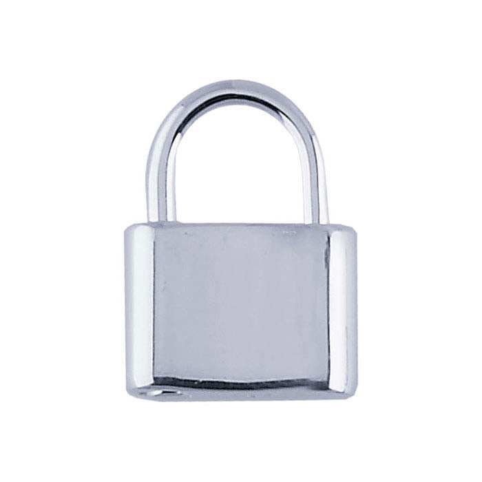 Chiusura a lucchetto quadrata in argento sterling 19,8 x 14 mm