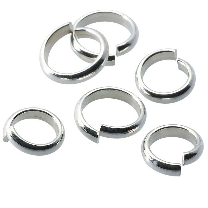 Sterling Silver Half-Round Wire Jump Ring