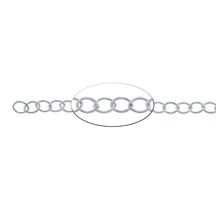 Sterling Silver Oval Cable Chain