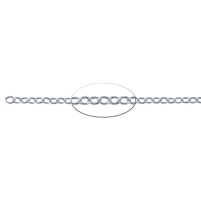 Sterling Silver Oval Cable Chain