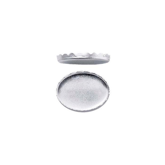 Oval Scalloped Bezel Cup Setting