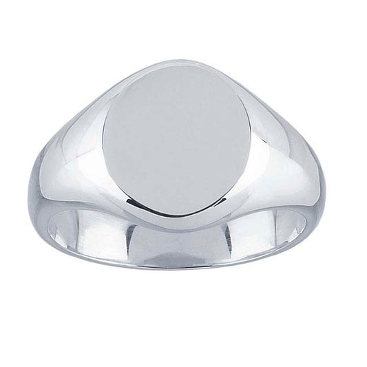 Sterling Silver 11 x Oval Signet Ring