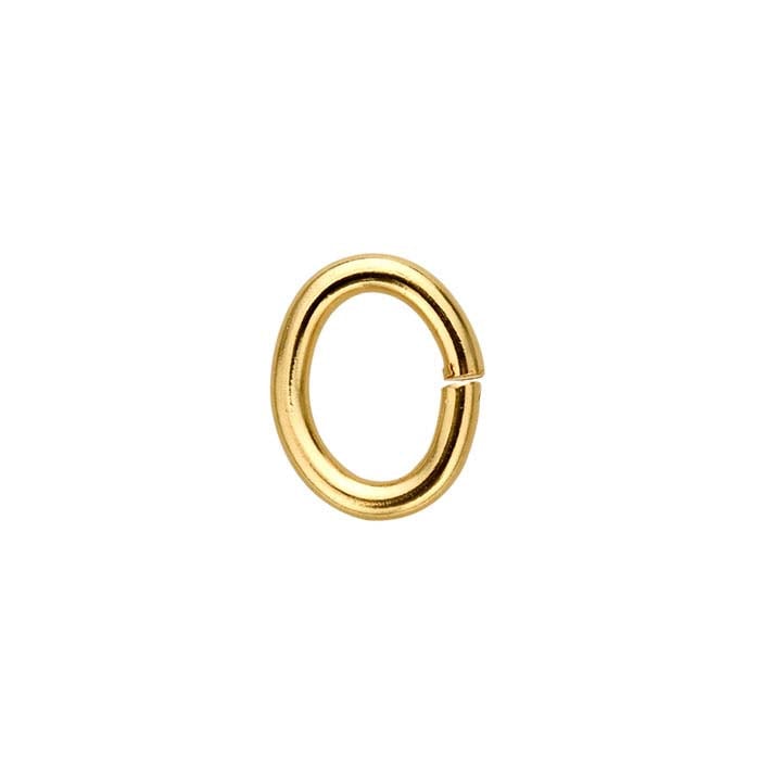 Anello di giunzione ovale 14/20 in oro giallo riempito 3,4 x 2,4 mm
