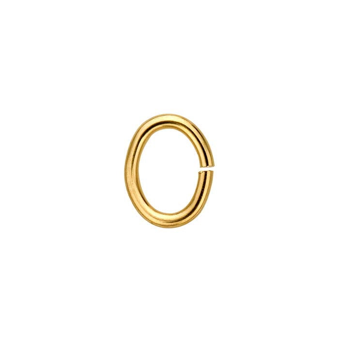 Anello di giunzione ovale 14/20 in oro giallo riempito 4,1 x 2,9 mm