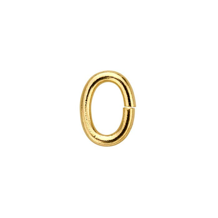 Anello di giunzione ovale 14/20 in oro giallo riempito 5,3 x 3,2 mm