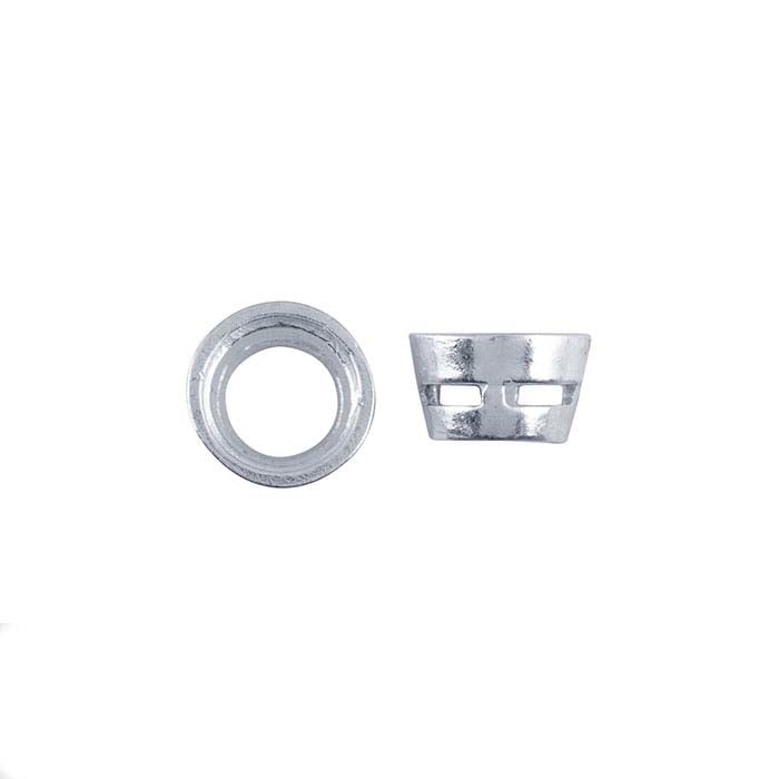 Sterling Silver Tapered Round Tube Bezel Setting