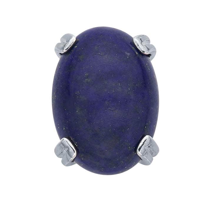 Sterling Silver 14 x 10mm Oval ReadySet™ Cabochon 4-Prong Setting