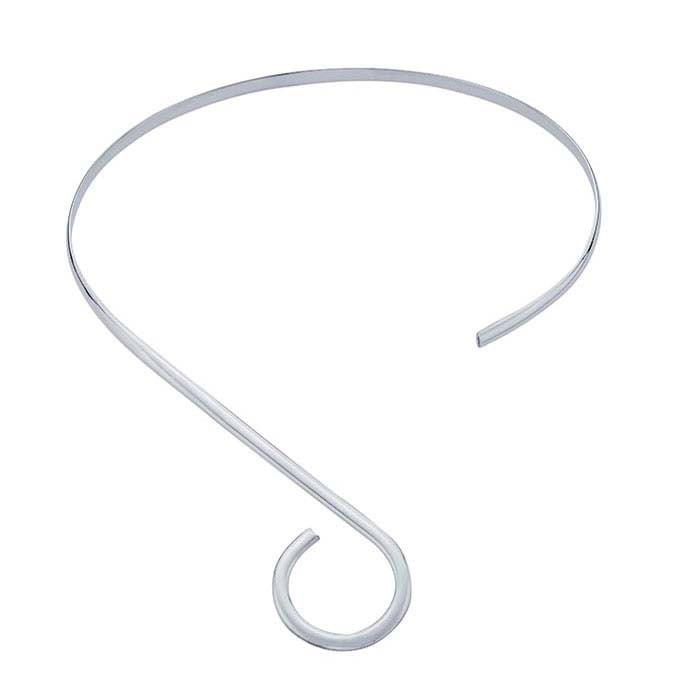 Sterling Silver 3.7mm Neck Ring with Loop