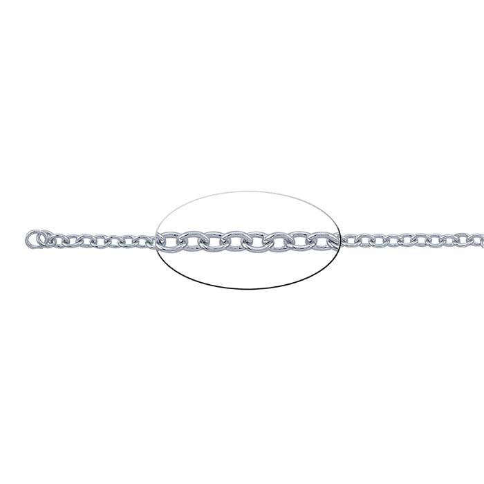 Sterling Silver Round Cable Chain