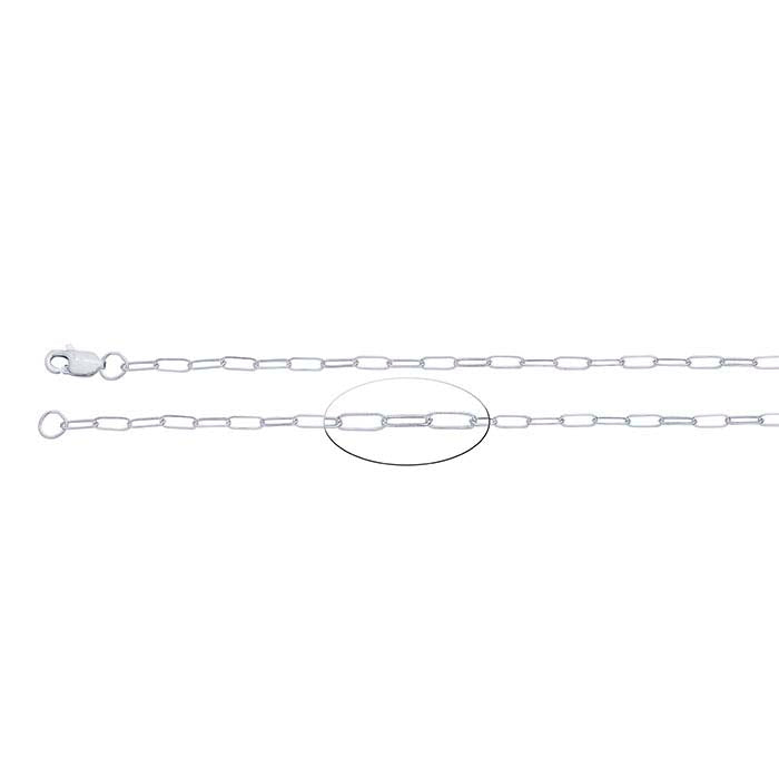 Sterling Silver Flat Oval Cable Chain