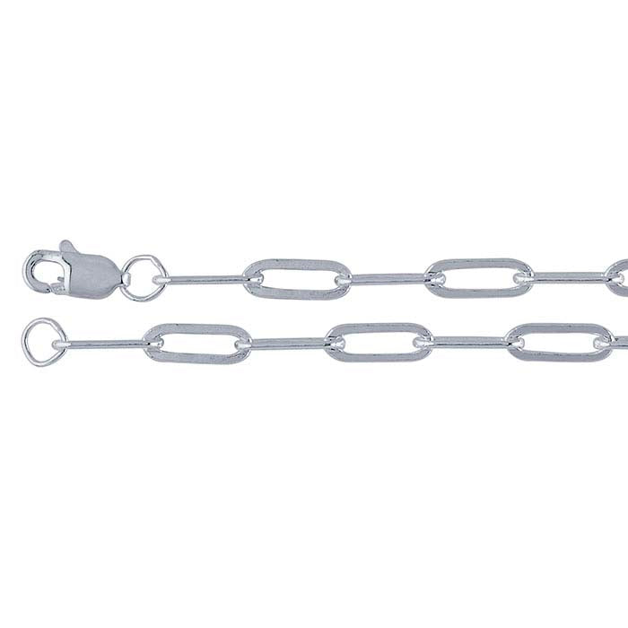 Sterling Silver Flat Oval Cable Chain