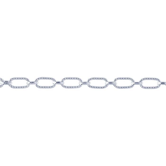 Sterling Silver Patterned Long & Short Chain