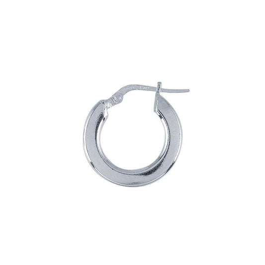 Creolen aus Sterlingsilber, 3 mm, quadratische Röhre
