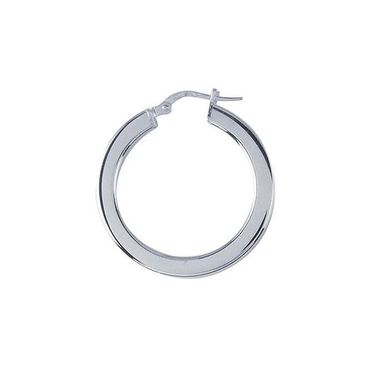 Creolen aus Sterlingsilber, 3 mm, quadratische Rohre
