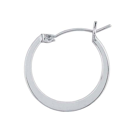 Creolen aus Sterlingsilber, 1,1 mm, mit flachem Mittelstück