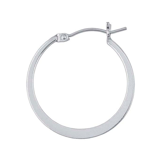 Creolen aus Sterlingsilber, 1,1 mm, mit flachem Mittelstück