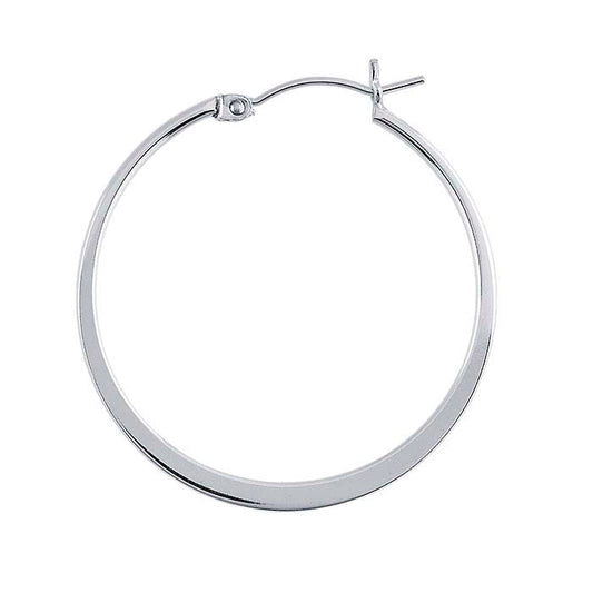 Creolen aus Sterlingsilber, 1,1 mm, mit flachem Mittelstück
