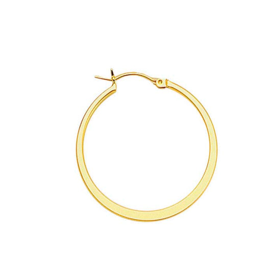 Creolen aus 14/20 Gelbgold mit flacher Mitte