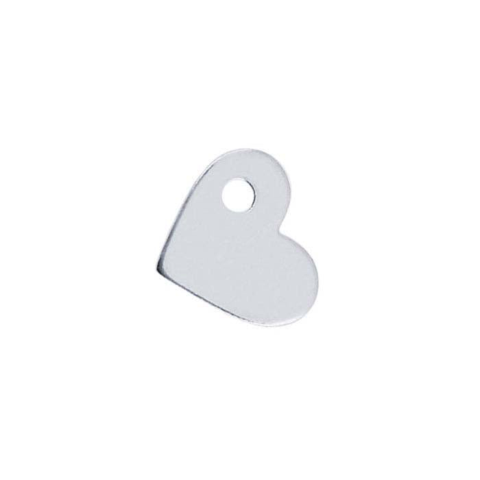 Sterling Silver Heart Quality Tags with Hole
