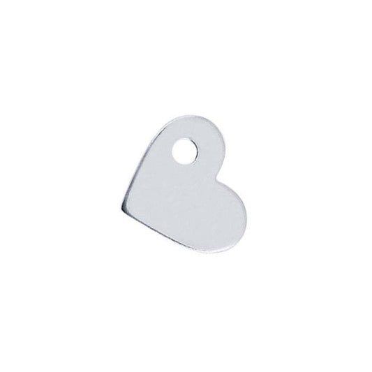 Sterling Silver Heart Quality Tags with Hole