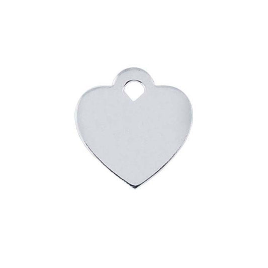 Sterling Silver Heart Quality Tags with Ring