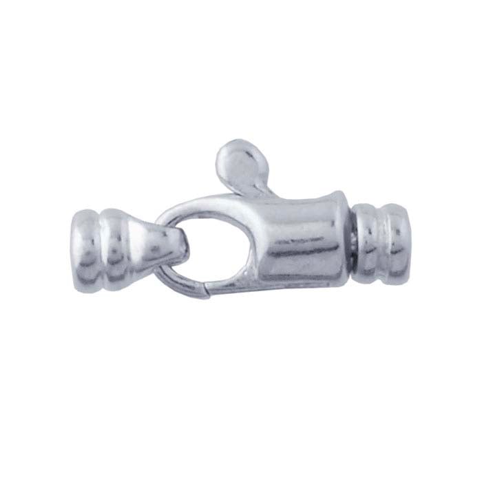 Sterling Silver 13.8 x 6.6mm Swivel Lobster Clasp with End Caps
