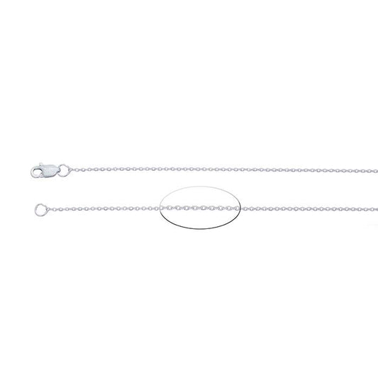 Sterling Silver 1.1mm Flat Round Cable Chain