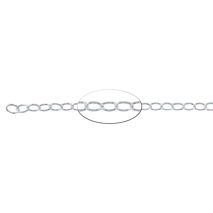 Sterling Silver Oval Cable Chain
