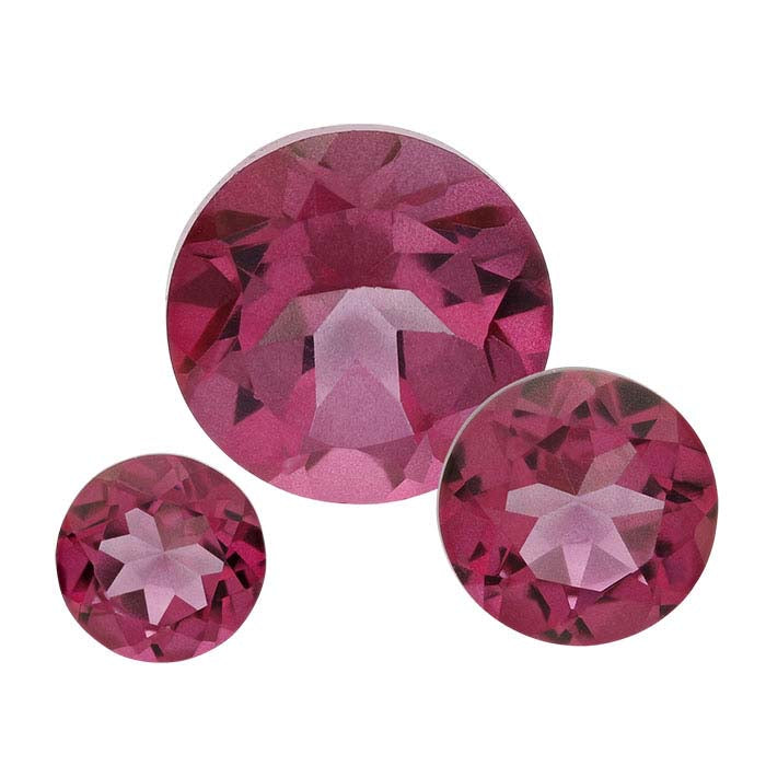 Azotic® Pure Pink Topaz Round Faceted Gemstone