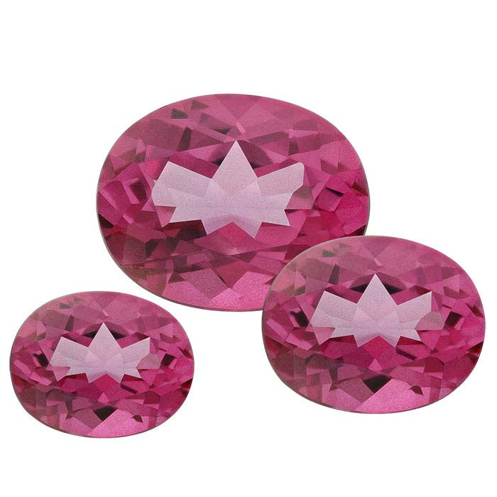 Azotic® Hot Pink Topaz Oval Faceted Gemstone