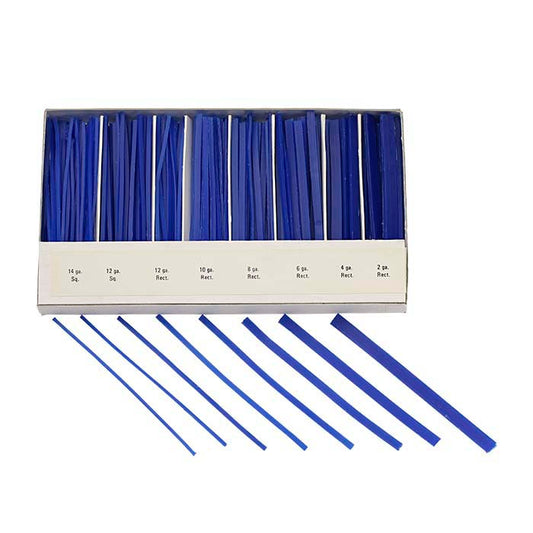 Modeler's Blue Wax Square and Rectangle Wire Assortment