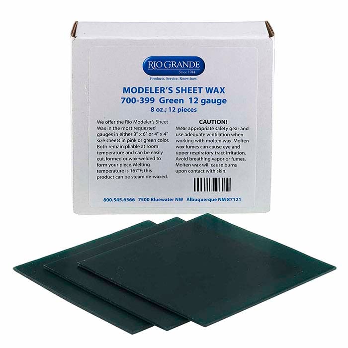Modeler's Green Wax Sheets, 101.6mm x 101.6 mm