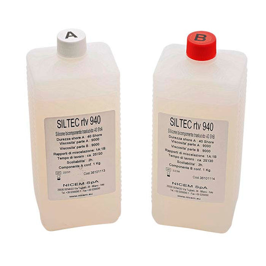 Nicem® Clear RTV Two-Part Molding Rubber Kit, 2.00 kg.