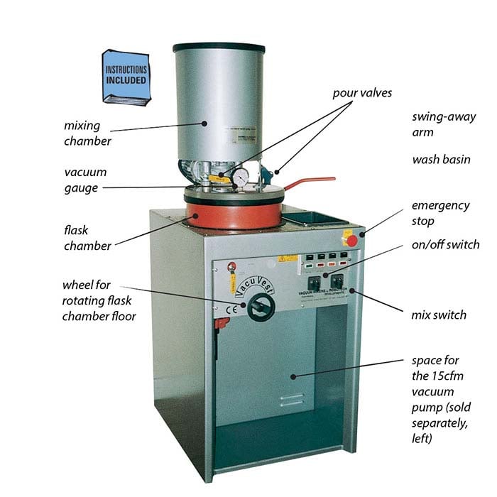 Vac-U-Vest 15 Investment Mixing and Pouring Unit