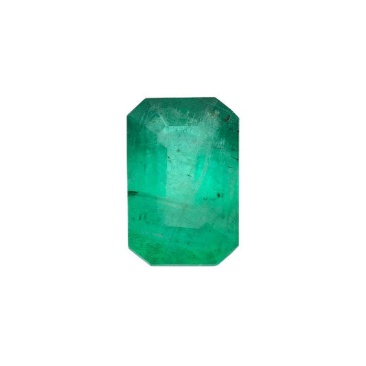 Emerald Emerald-Cut Faceted Gemstone, AA-Grade