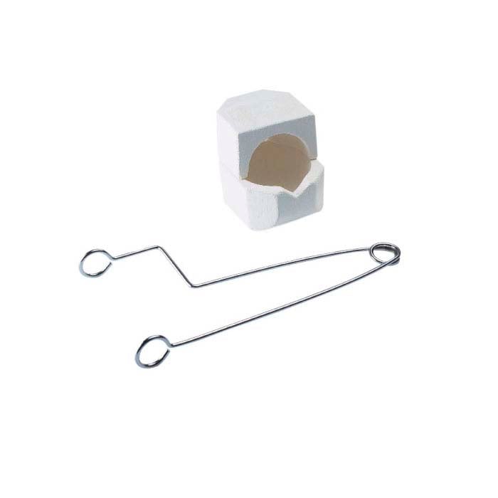 Burno-Set aus Quarzglastiegel und Drahtzange, 4 ozt.