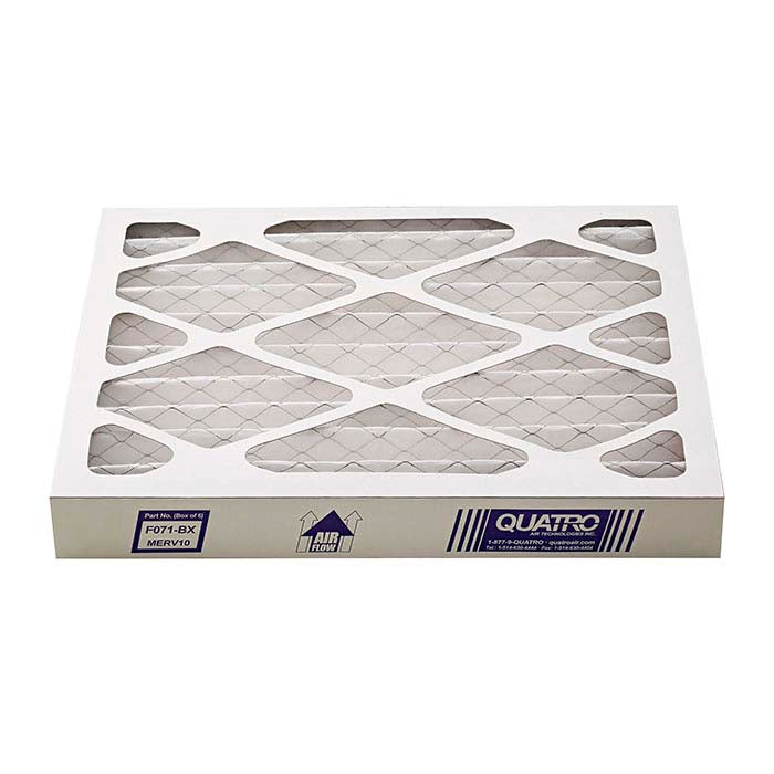 Replacement Dust Filter Set for Quatro Air Desktop Mounted Rhodium Filter Cabinet; Pkg/6