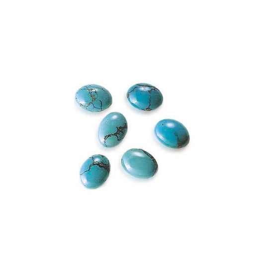Chinese Turquoise 8 x 6mm Oval Cabochon