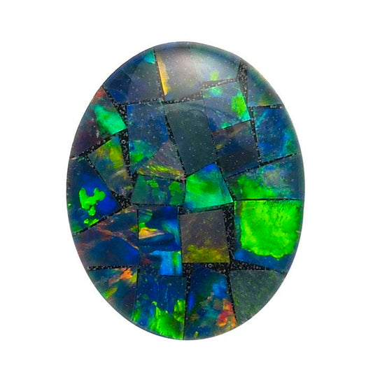 Opal Mosaic Oval Triplet Cabochon