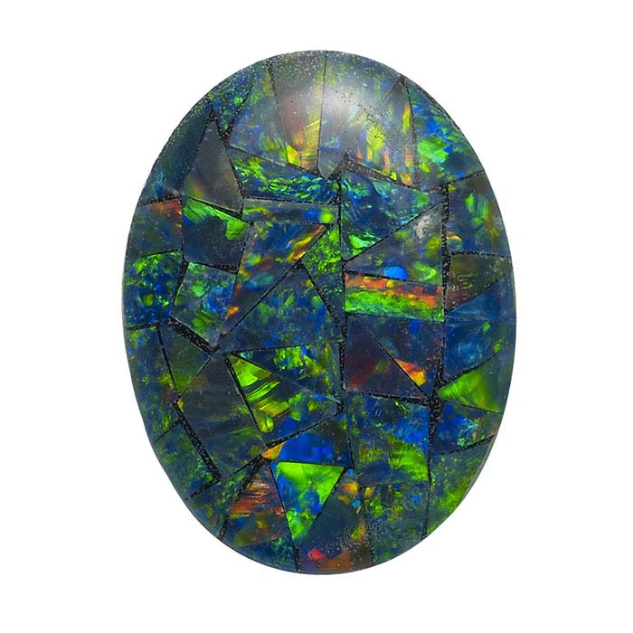 Opal Mosaic Oval Triplet Cabochon