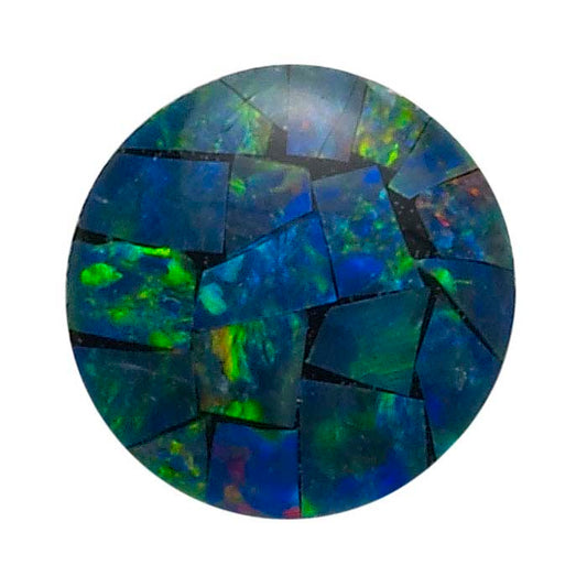 Opal Mosaic 6mm Round Triplet Cabochon