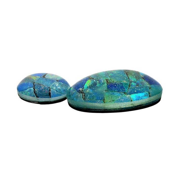 Opal Mosaic 10mm Round Triplet Cabochon