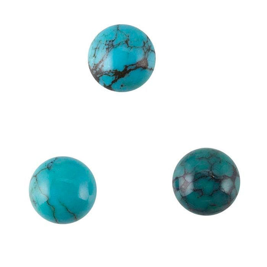Chinese Turquoise 6mm Round Cabochon