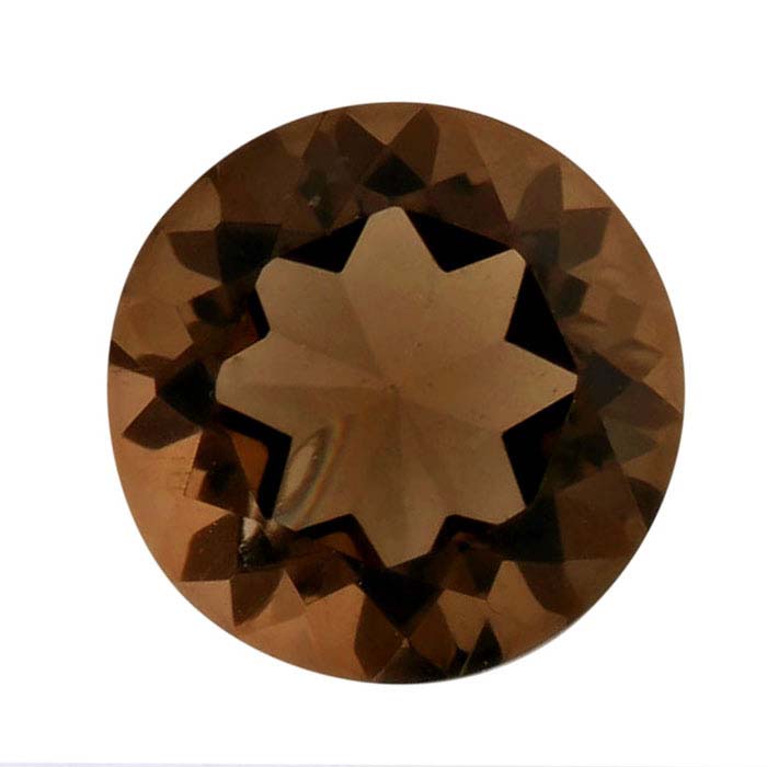 Smoky Quartz Round Faceted Gemstones, AA-Grade